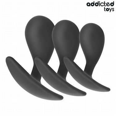 Set di 3 Plug Anali Silicone Medico per Esplorazione Sicura
